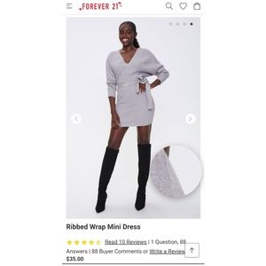 New with tags!!! Ribbed wrap mini dress size Large